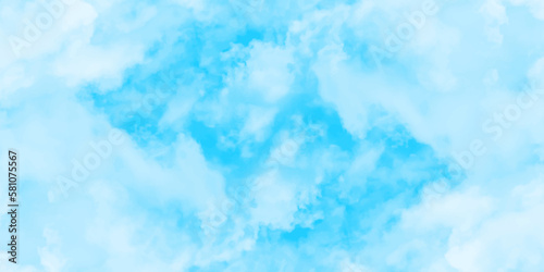 Abstract nature background of romantic summer blue sky with fluffy clouds.Beautiful puffy clouds in bright blue sky in day sunlight .Bright and shinny natural cloudy sky, bright blue cloudy blue sky.