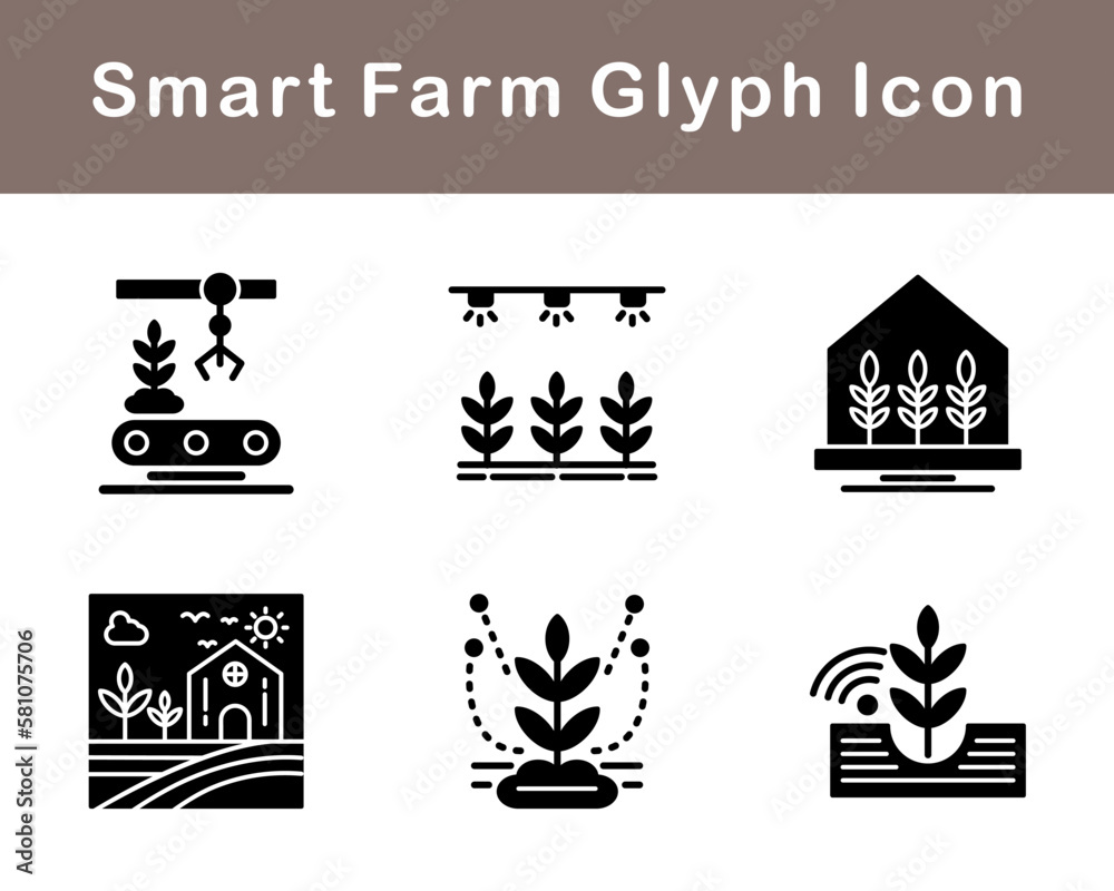Smart Farm Vector Icon Set Smart Farm Vector Icon Set