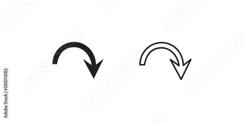 Black vector arrows, vector illustration collection of arrows vector icon.