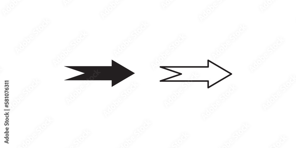 Black vector arrows, vector illustration collection of arrows vector icon.