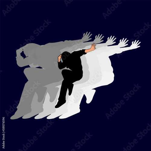vector image of people dance,dance pose silhouette