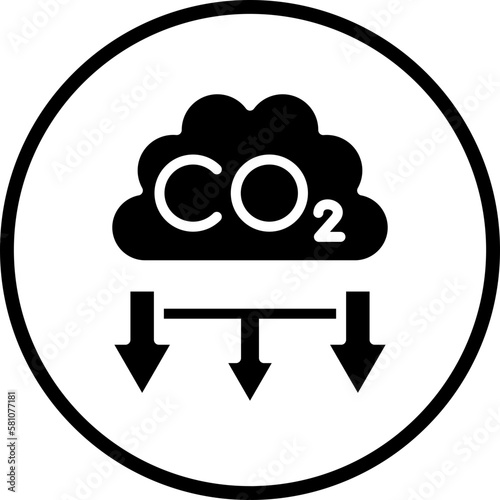 Vector Design CO2 Pollution Icon Style