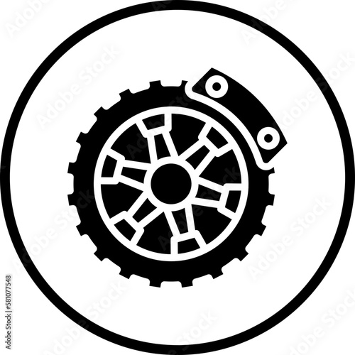 Vector Design Brake Disc Icon Style