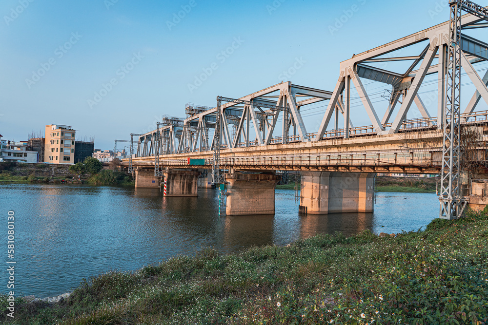 Obraz premium A high speed railway bridge