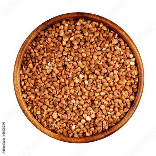 buckwheat in a bowl isolated on white png