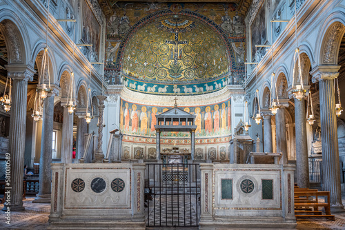 Main chapel of the Basilica of San Clemente In Rome photo