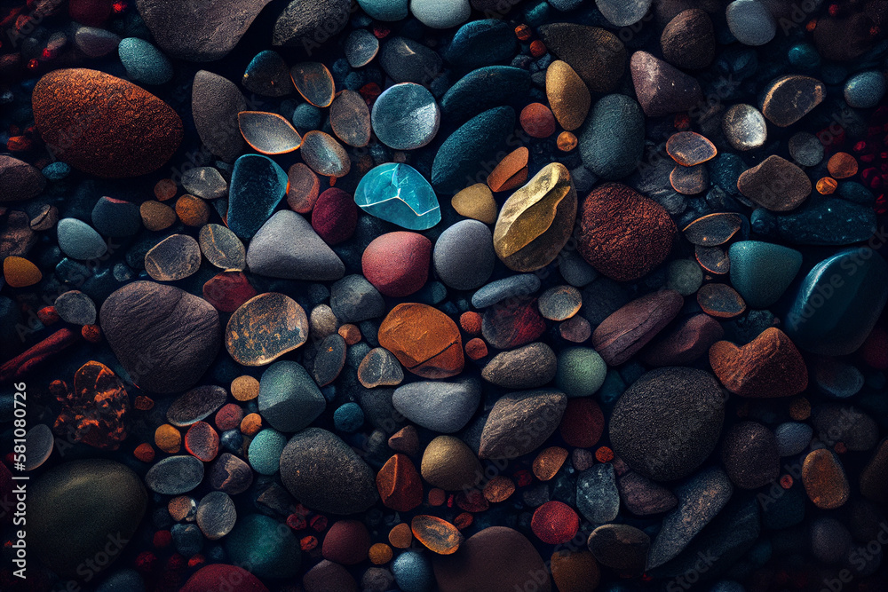 Stones background. Pebbles. generative ai Stones background. Pebbles. generative ai