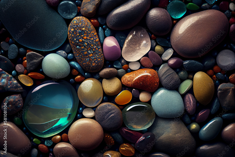 Stones background. Pebbles. generative ai Stones background. Pebbles. generative ai