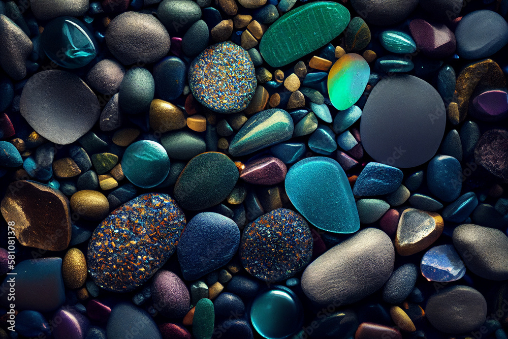 Stones background. Pebbles. generative ai Stones background. Pebbles. generative ai
