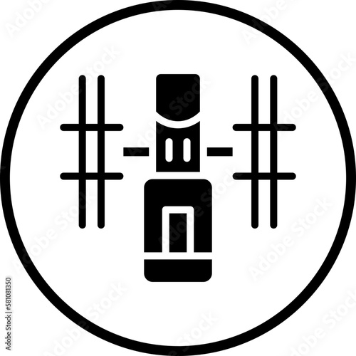 Vector Design Hubble Telescope Icon Style
