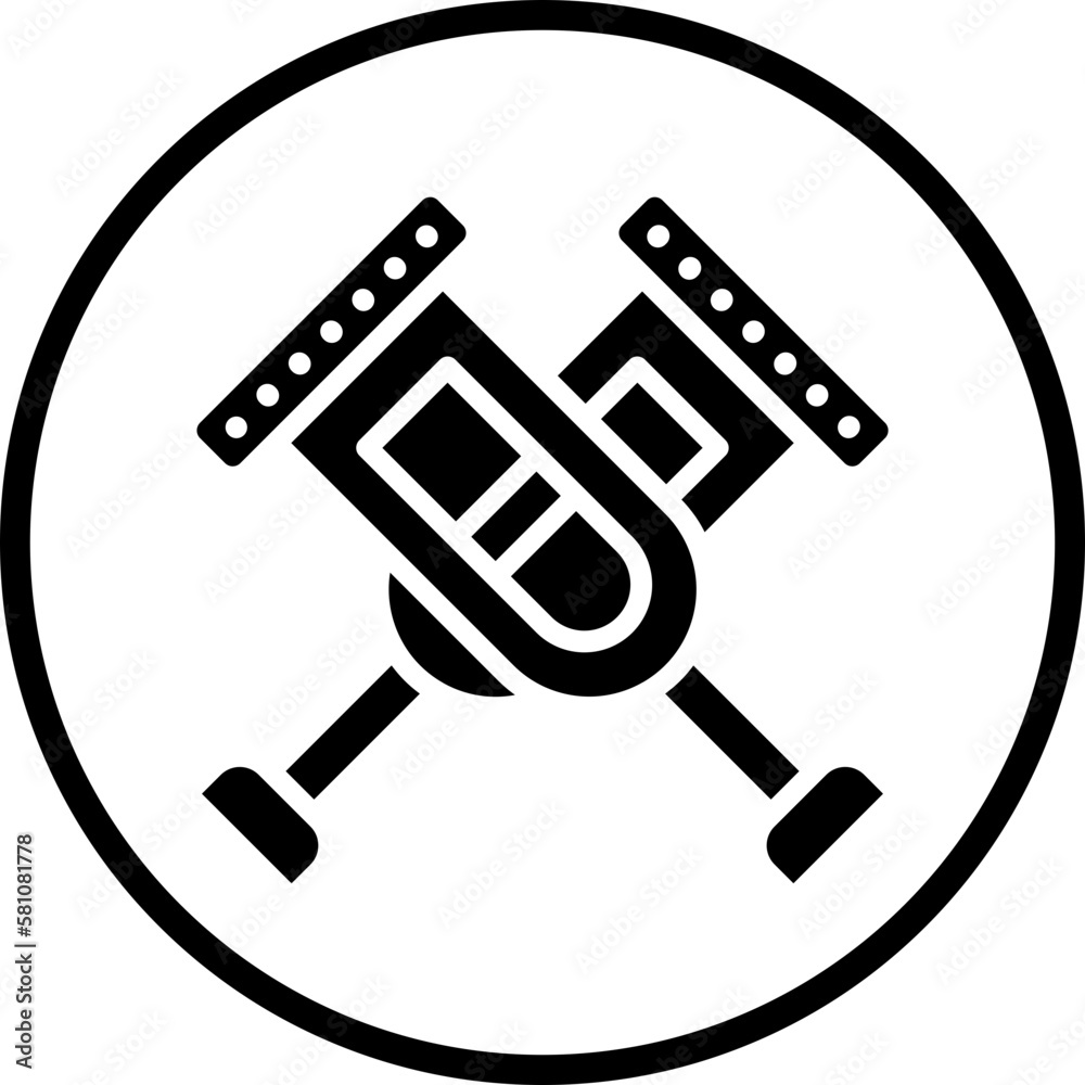 Vector Design Crutch Icon Style Vector Design Crutch Icon Style
