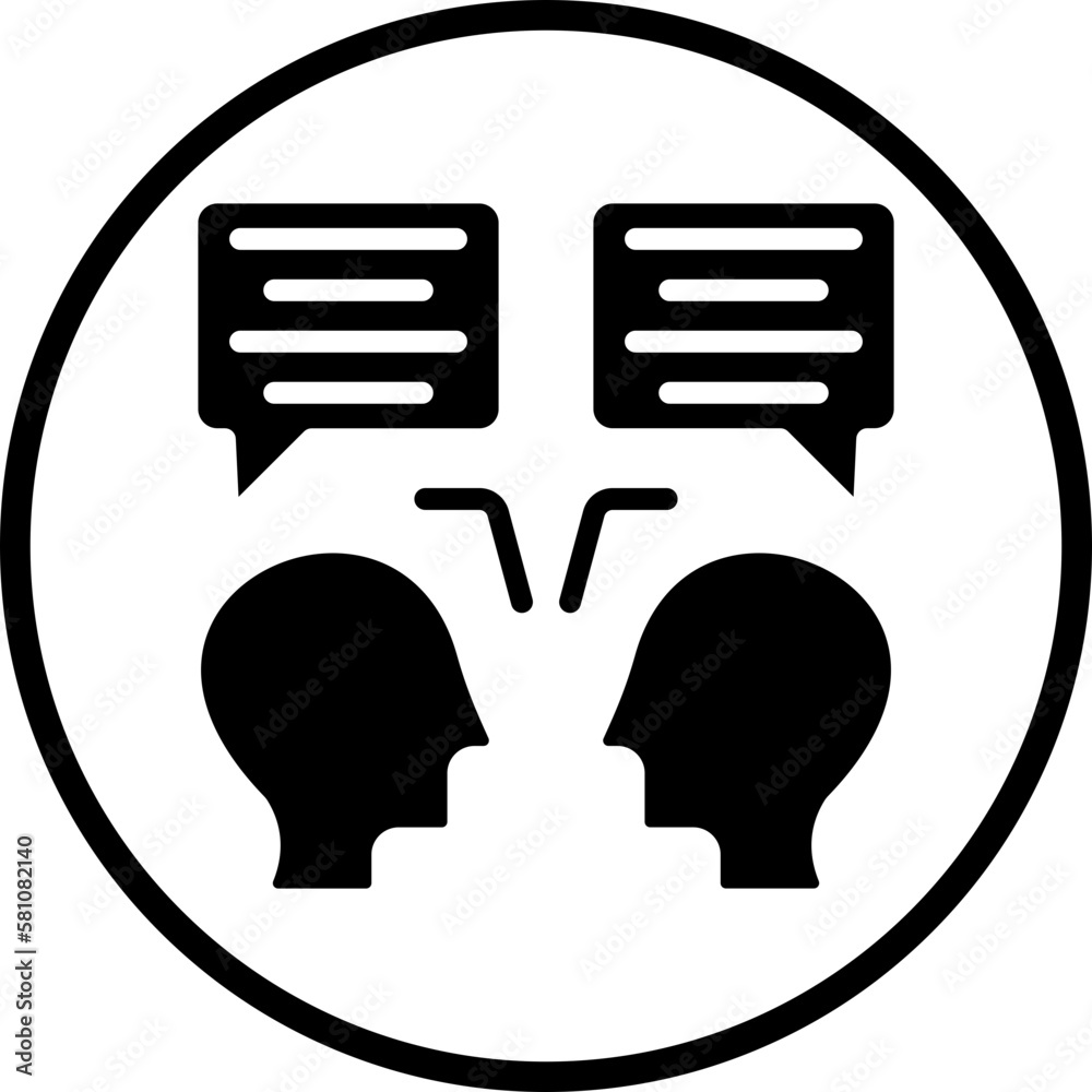 Obraz premium Vector Design Face to Face Talk Icon Style