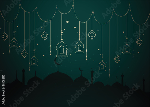 Islamic vector background for Ramadan Kareem