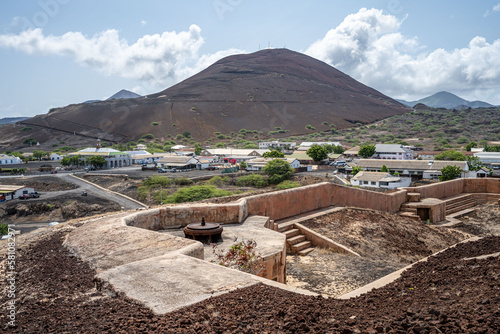 Georgetown with Cross hill and old fortress, Ascension island photo