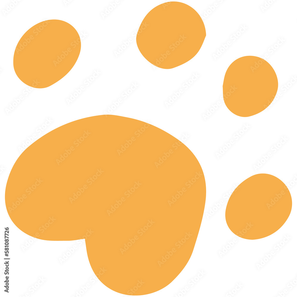 Paw print flat icon Paw print flat icon