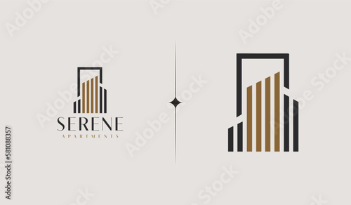 Building Residence Real Estate House Logo. Universal creative premium symbol. Vector sign icon logo template. Vector illustration