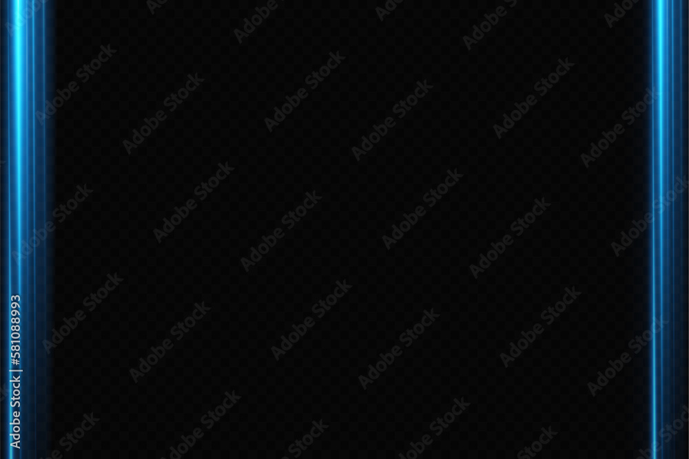 Motion light effect for banners. Blue lines. The effect of speed on a blue background. lines of light, speed and movement. Vector lens flare. Motion light effect for banners. Blue lines. The effect of speed on a blue background. lines of light, speed and movement. Vector lens flare.