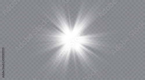 Star glow light effect. Bright particles, light shine. Stars.