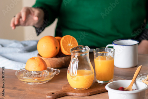 Wallpaper Mural Still life of breakfast with orange juice. Torontodigital.ca