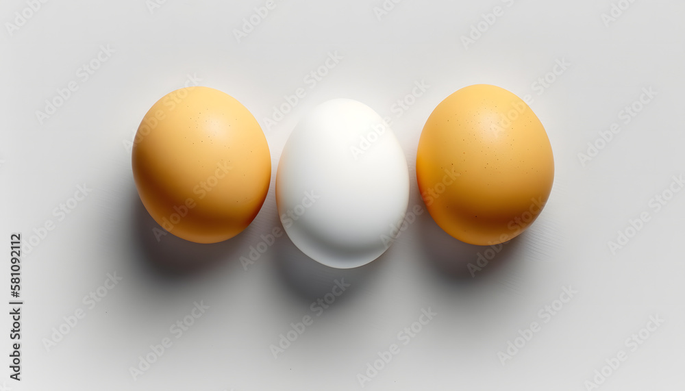 egg, top view, isolated, white background, generative ai egg, top view, isolated, white background, generative ai