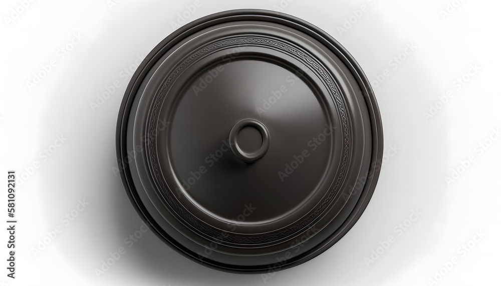 crock pot, top view, isolated, white background, generative ai crock pot, top view, isolated, white background, generative ai
