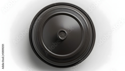 crock pot  top view  isolated  white background  generative ai