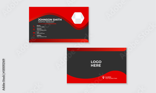 Modern simple vector personal visiting card design. Illustration, stationery.