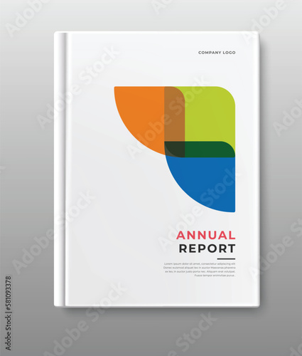 modern business annual report cover brochure template design