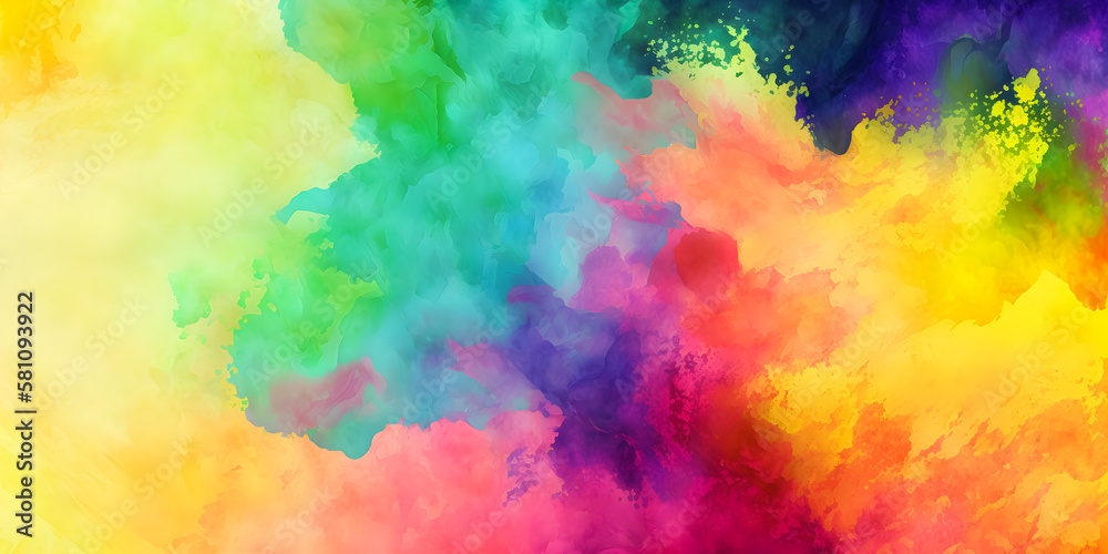 Abstract painting concept. Colorful art of a watercolor paint background texture. Generative AI.