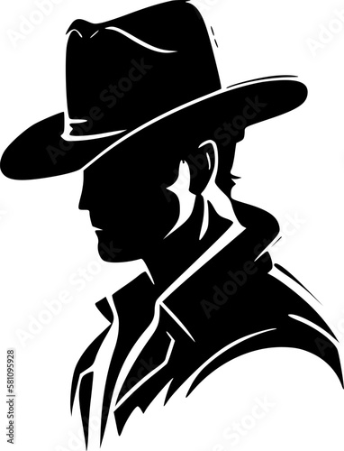 Cowboy - High Quality Vector Logo - Vector illustration ideal for T-shirt graphic © CreativeOasis