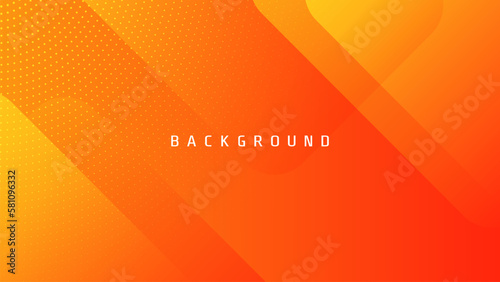 abstract modern orange geometric background with stripes and halftone