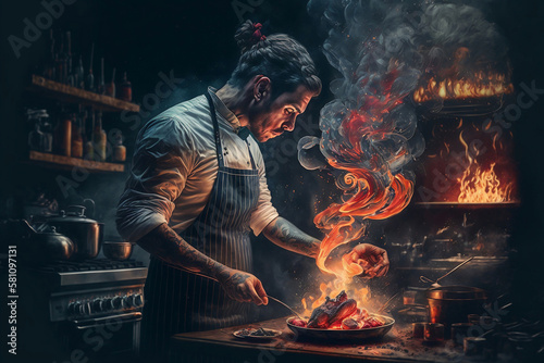 the chef is cooking, generative ai