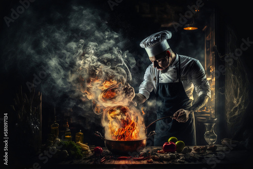 the chef is cooking, generative ai