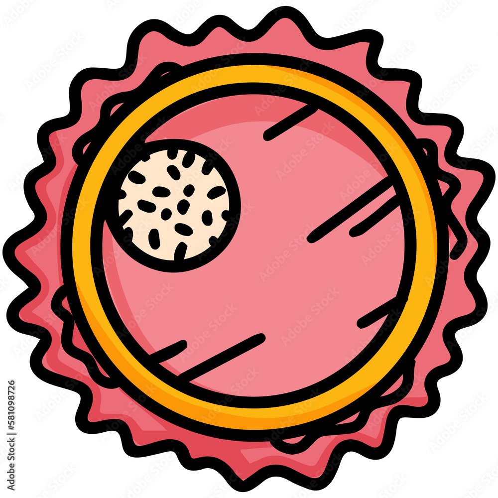Female egg and ovum anatomy in cartoon doodle style, pregnancy and fertilization Female egg and ovum anatomy in cartoon doodle style, pregnancy and fertilization