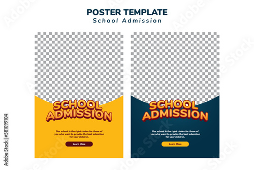 Collection of School Admission poster Templates	