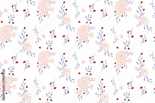 Seamless flowers pattern vector illustrations designs for wrapping paper wedding wallpaper notebook cover background 