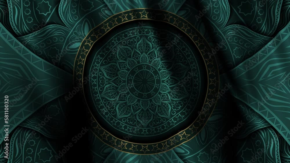 Ethnic floral pattern with vintage mandala elements