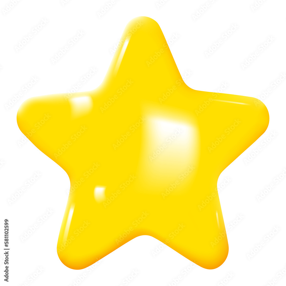 yellow star on a transparent background. yellow star on a transparent background.