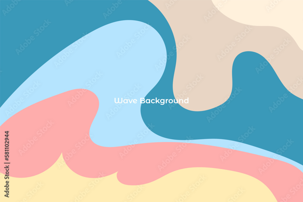 Soft color gradient wave background wallpaper. vector illustration. Eps10