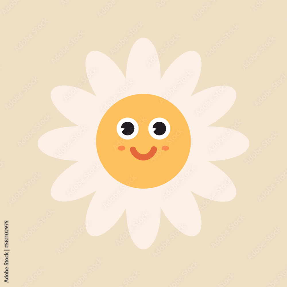 Vector illustration of a cute flower Vector illustration of a cute flower