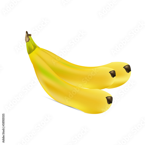 3d realistic transparenced isolated vector, peeled banana fruit edible handmade mesh