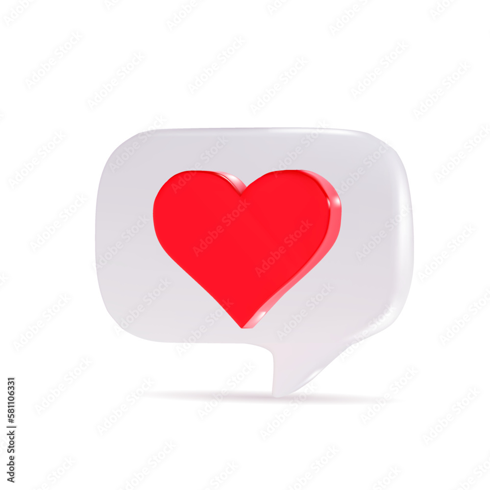 Heart with a cloud. icon like in 3d rendering. vector illustration Heart with a cloud. icon like in 3d rendering. vector illustration