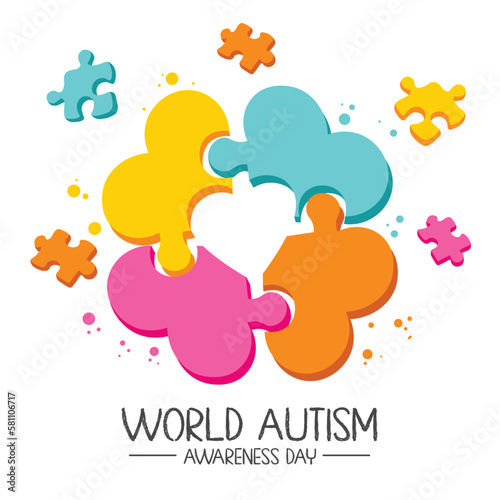 World autism awareness vector