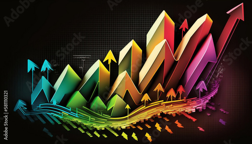 Abstract statistic chart photo