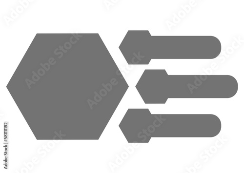 3d render of a service label on vintage background