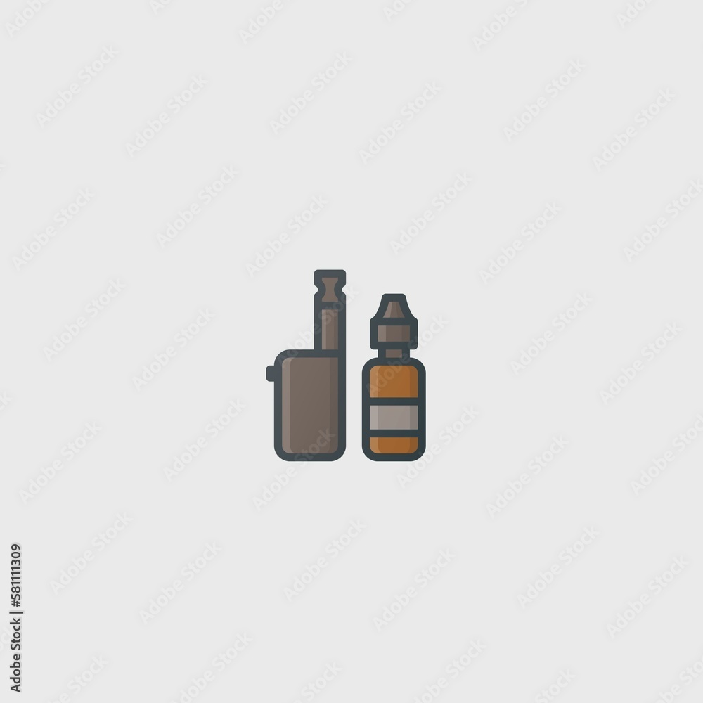 Electric cigar vector icon illustration sign Electric cigar vector icon illustration sign