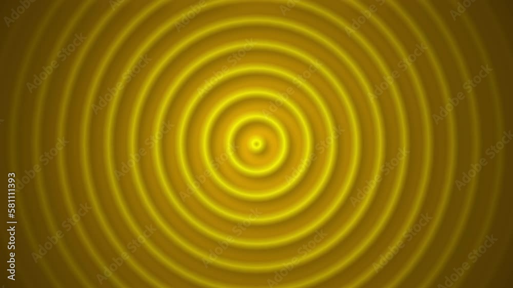 3d render, yellow circles abstract background. Seamless loop animation 3d render, yellow circles abstract background. Seamless loop animation