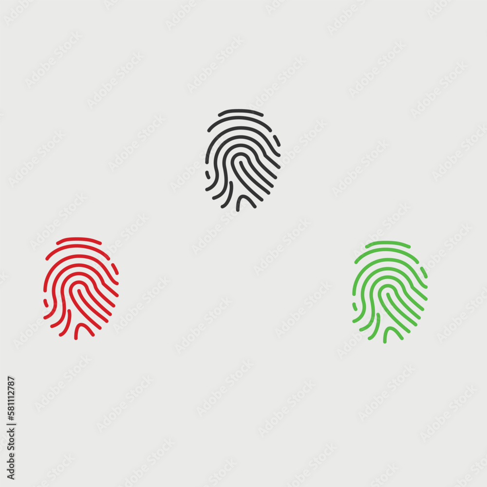 Fingerprint vector icon illustration sign Fingerprint vector icon illustration sign
