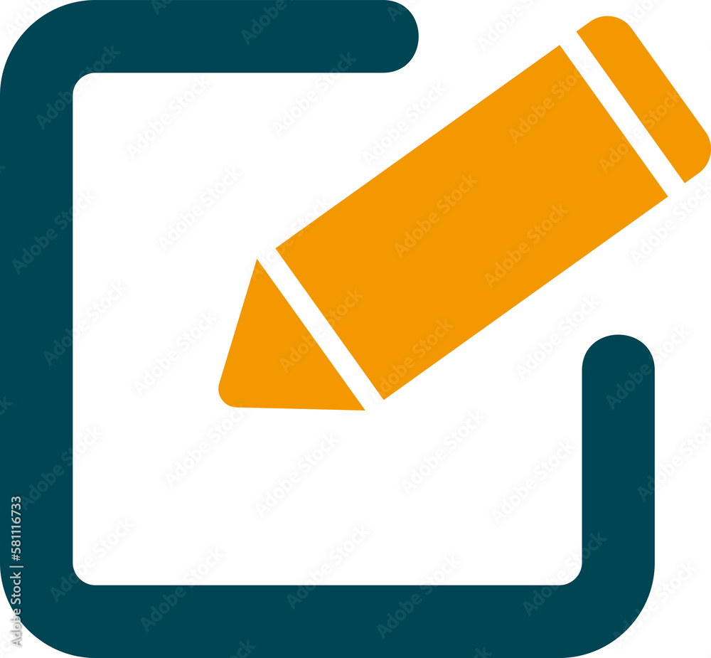 Edit text icon symbol. Pencil icon isolated Illustration Edit text icon symbol. Pencil icon isolated Illustration