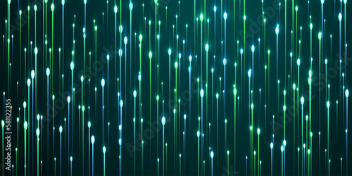 Upward vertical line streams data flows vector.